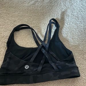 Lululemon energy bra- black camp